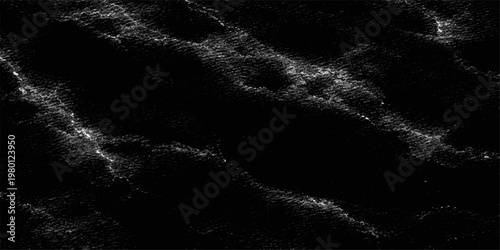 Abstract black and white looping animated background with alpha channel featuring dark stormy sea waves and smoke textures under a night sky