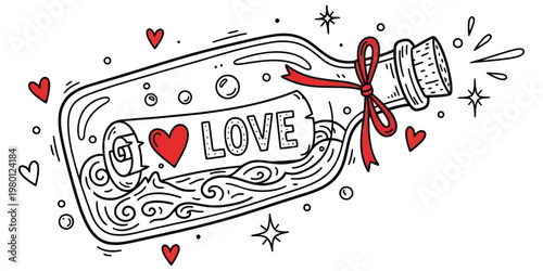 Message in a bottle a sketch of love and affection