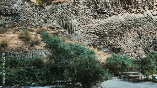 Symphony of stones by the river in Armenia captures nature in action