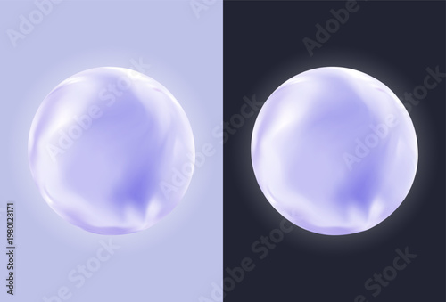 A vibrant 3D sphere made of glowing particles, Artificial Intelligence agent. Abstract futuristic illustration representing energy, science, technology, and the universe. Light and dark background