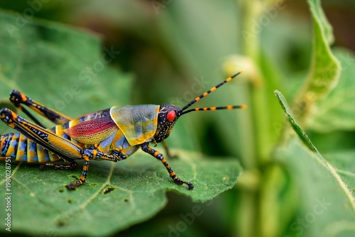 Foto grasshopper on a leaf (Macro)
Not AI-generated