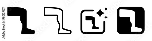 Human leg icon depicting lower limb from thigh to foot in black vector illustration isolated on transparent background