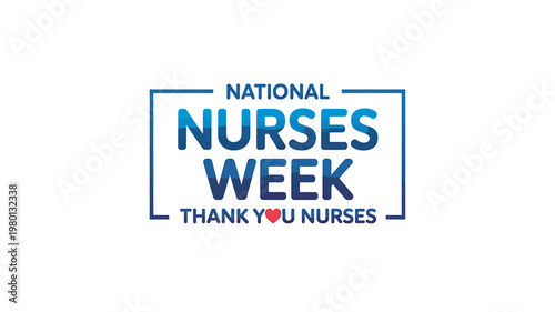 National Nurses Week thank you nurses logo on white background