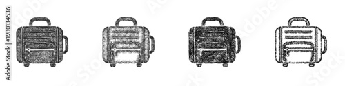 Sketch carry on icon design set