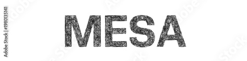 Sketch Mesa text design element
