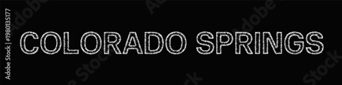 Sketch Colorado Springs text design element