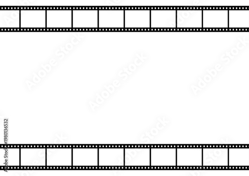 上下の直線のフィルムのフレームのイラスト_小
