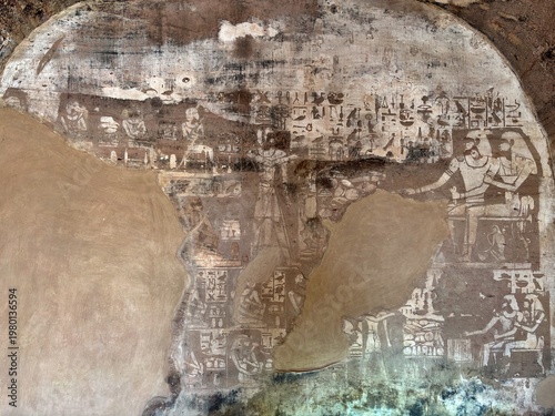 Tableau sur toile A view from the Tomb of Ahmose in the El-Kab Temples near Edfu, Egypt