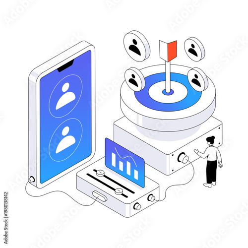 Modern design illustration of target audience 
