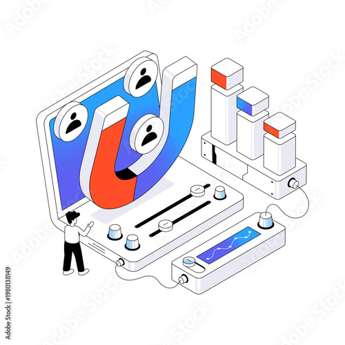 Perfect design illustration of attract customers