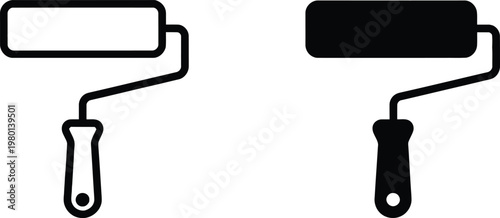 Minimalist kitchen whisk icon set in flat vector design for cooking apps and recipe guides