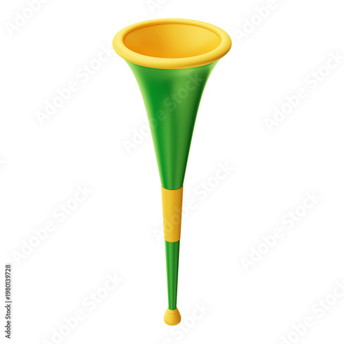 3D Element - Vuvuzela Horn for Fans with Isolated Background
