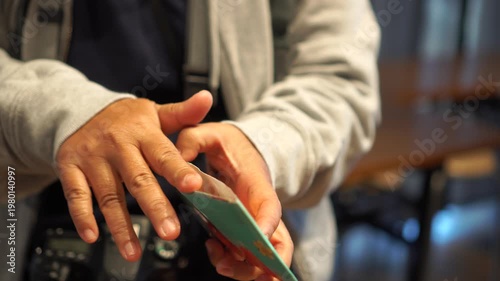 payment debt money banking on JPY Yen banknote in hands finance wealth