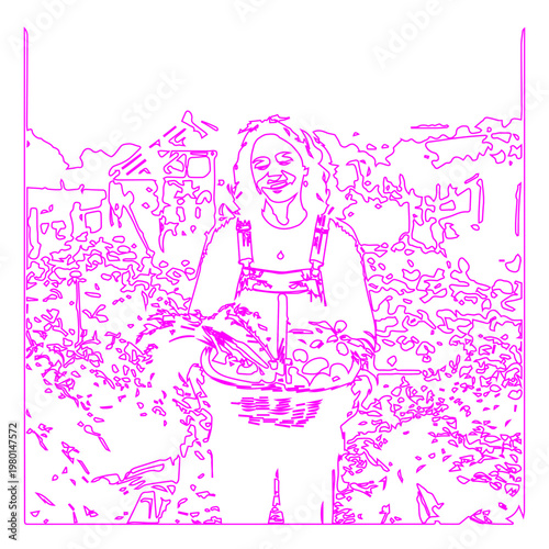 girl with a glass of wine