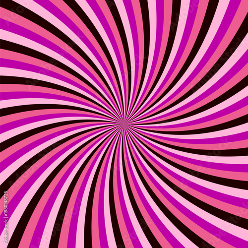 Colorful geometric hypnotic helix pattern background - abstract psychedelic multicolored vector graphic