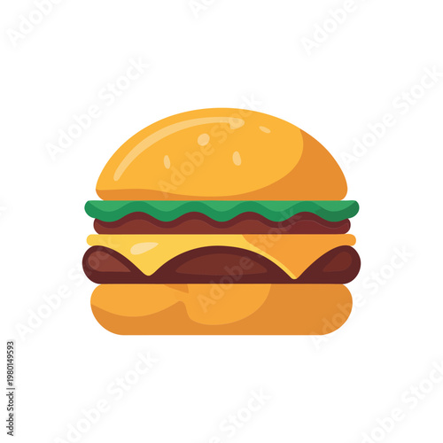 Gourmet burger illustration, juicy sandwich graphic, cafe menu design, food truck night poster, dinner promotion branding, tasty fast food vector