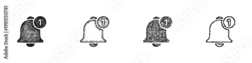 Sketch notification icon design set