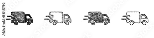 Sketch shipping icon design set