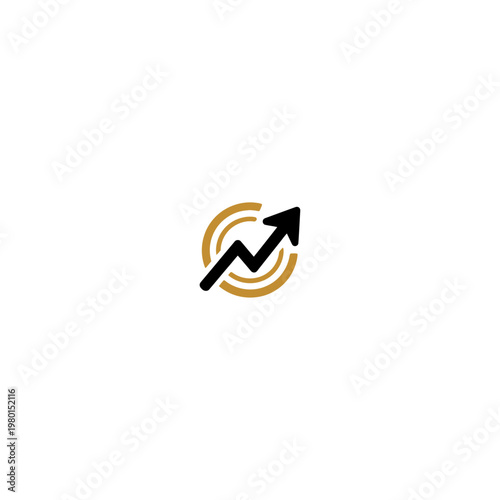 Finance Growth Logo icon flat vector design.