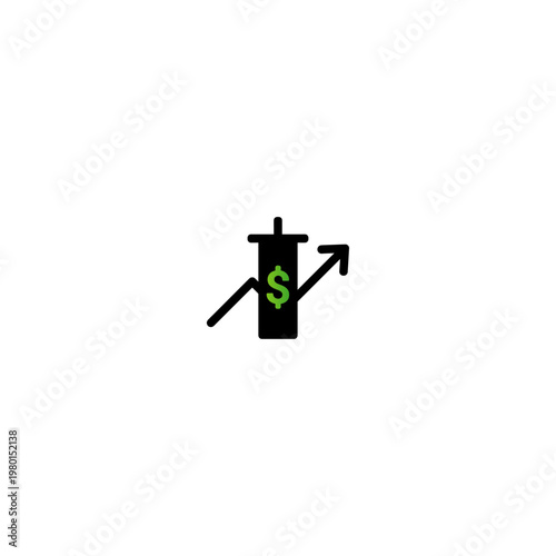 Forex Trading Logo icon flat vector design.