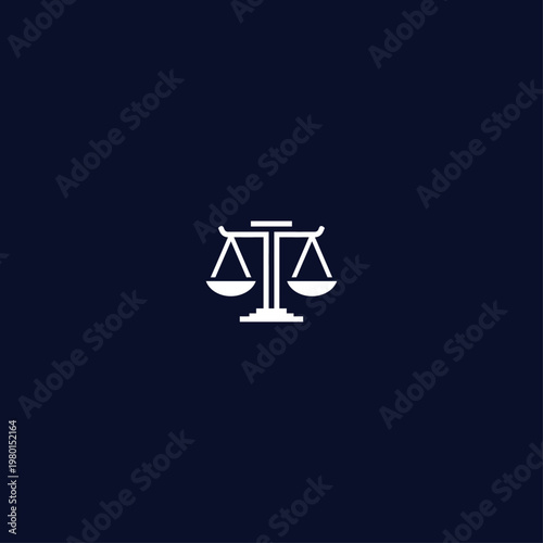 Law Firm Balance  Logo icon flat vector design.