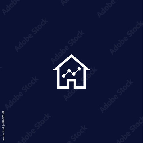 Smart Home Logo icon flat vector design.