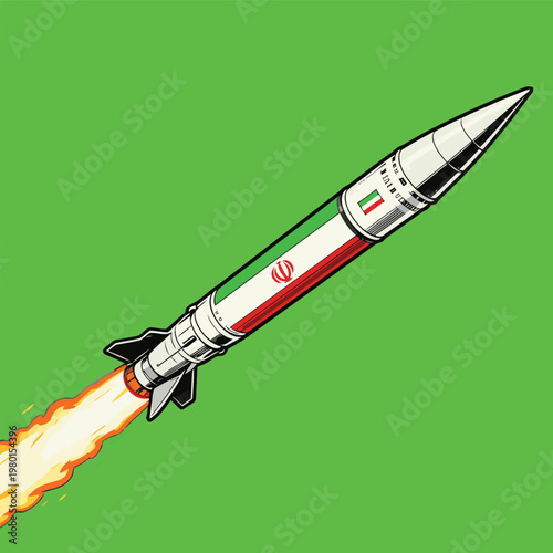 vector image of Iranian war equipment