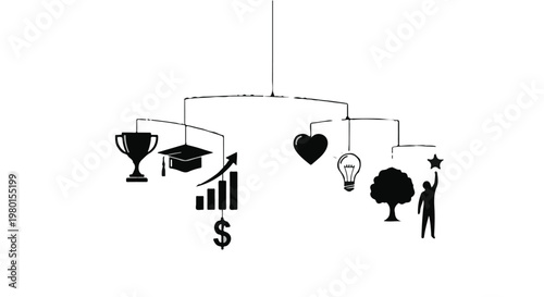 business success concept with education money and growth