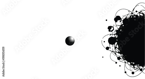 black ink splatter design element graphic