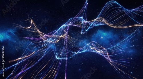 Abstract Depiction Of Neural Network Connections With Glowing Particles Showcasing Intricate Formation
