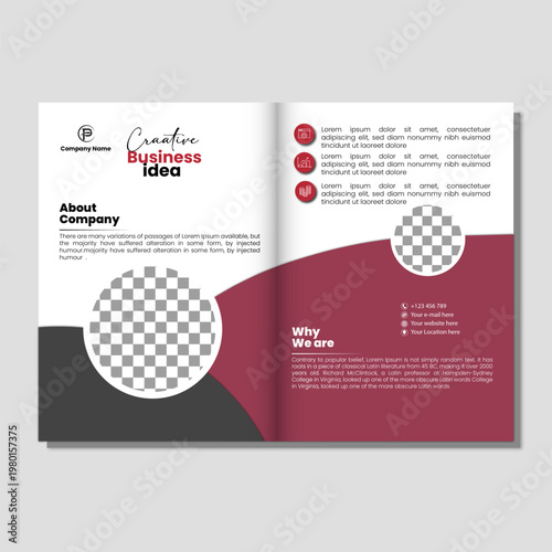 Business idea marketing brochure for company profile and creative presentation layout.