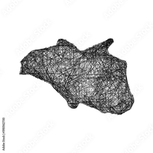 Sketch Cankiri outline map design