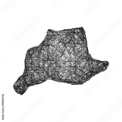 Sketch Bayburt outline map design