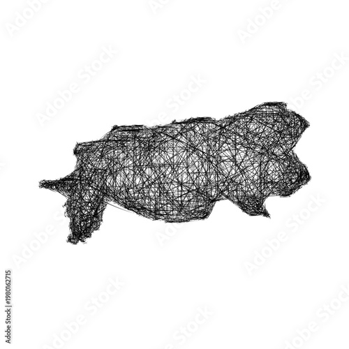 Sketch Aydin outline map design