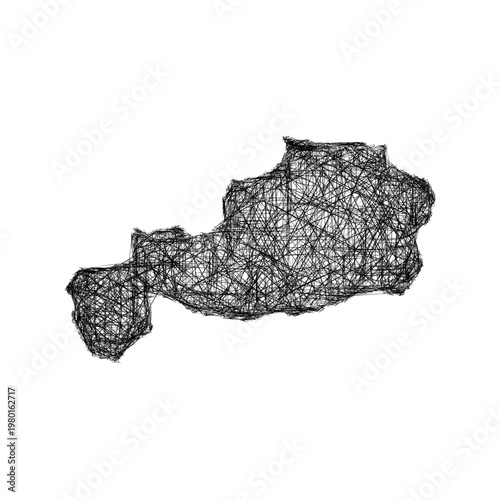 Sketch Bolu outline map design
