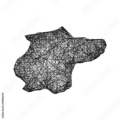 Sketch Duzce outline map design