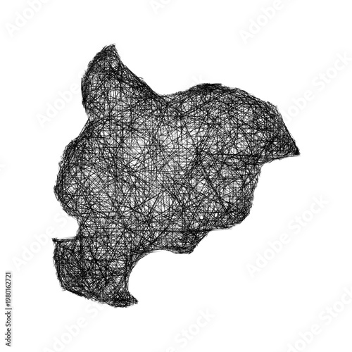 Sketch Bilecik outline map design