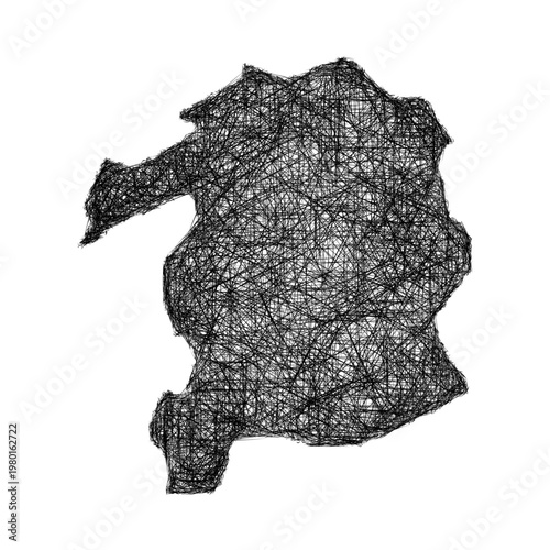 Sketch Bingol outline map design