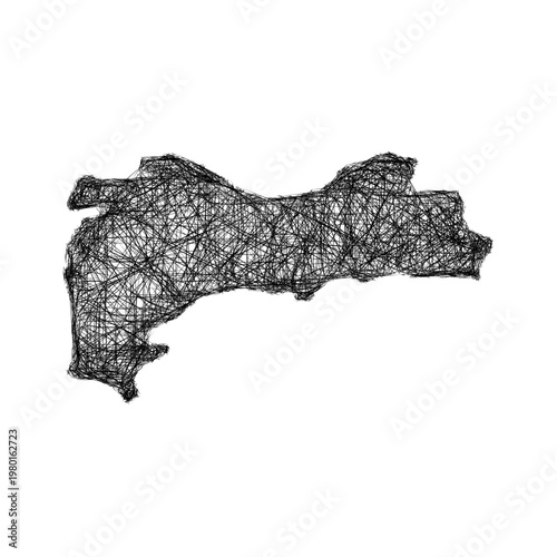 Sketch Erzincan outline map design