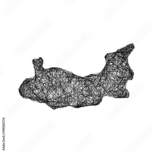 Sketch Elazig outline map design