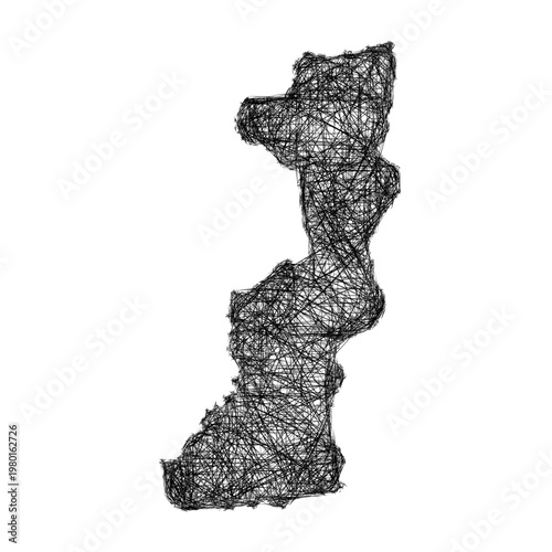 Sketch Edirne outline map design