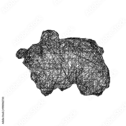 Sketch Eskisehir outline map design