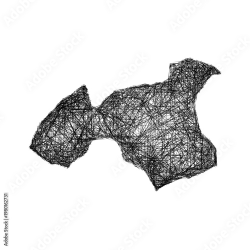 Sketch Gaziantep outline map design