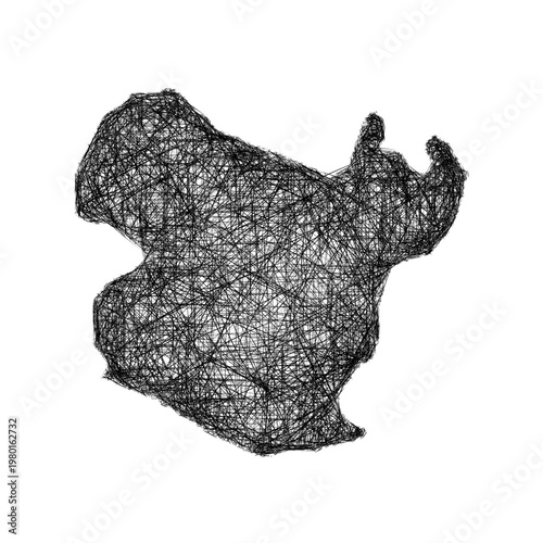 Sketch Gumushane outline map design