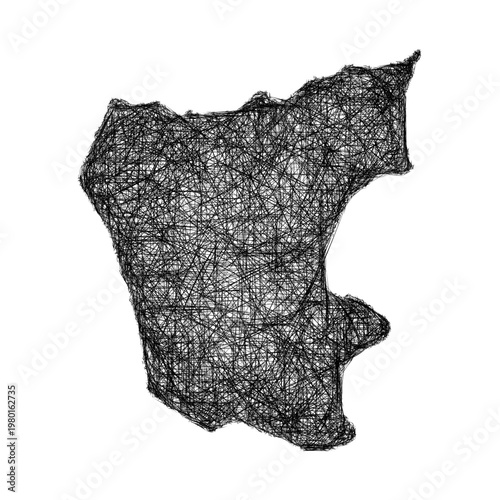 Sketch Giresun outline map design