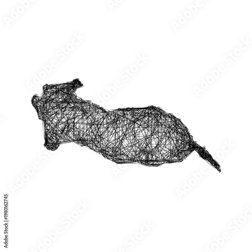 Sketch Igdir outline map design