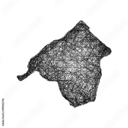 Sketch Isparta outline map design