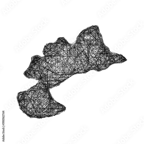 Sketch Karaman outline map design