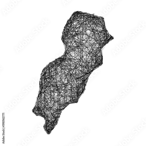 Sketch Kinkkale outline map design