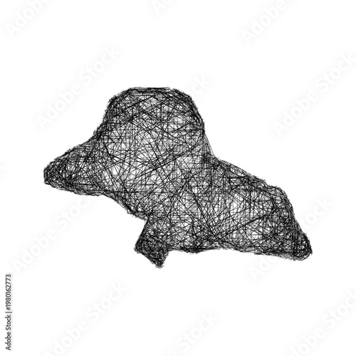 Sketch Kilis outline map design